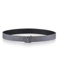 LV INITIALS TAIGA LEATHER BELT