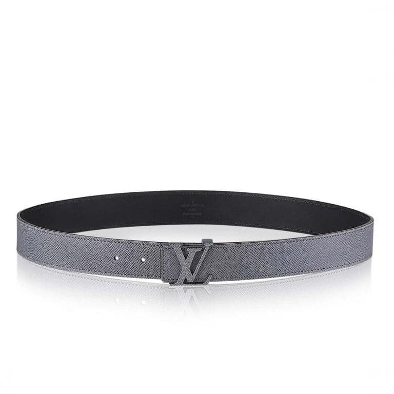 LV INITIALS TAIGA LEATHER BELT