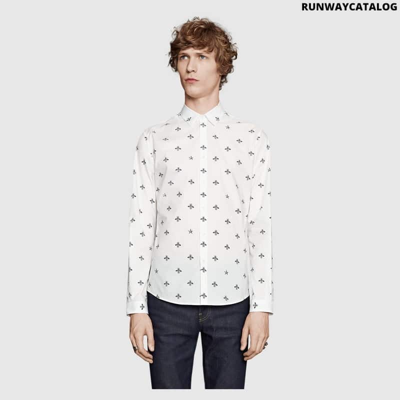 Gucci Bee star cotton Duke shirt