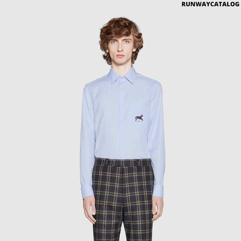 Gucci Cotton shirt with horse fil coupé