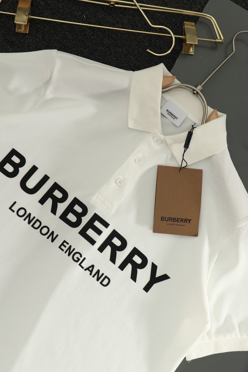 Logo Cotton Polo Shirt White