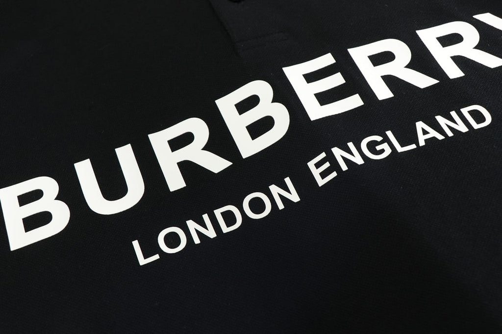 Logo Cotton Polo Shirt Black