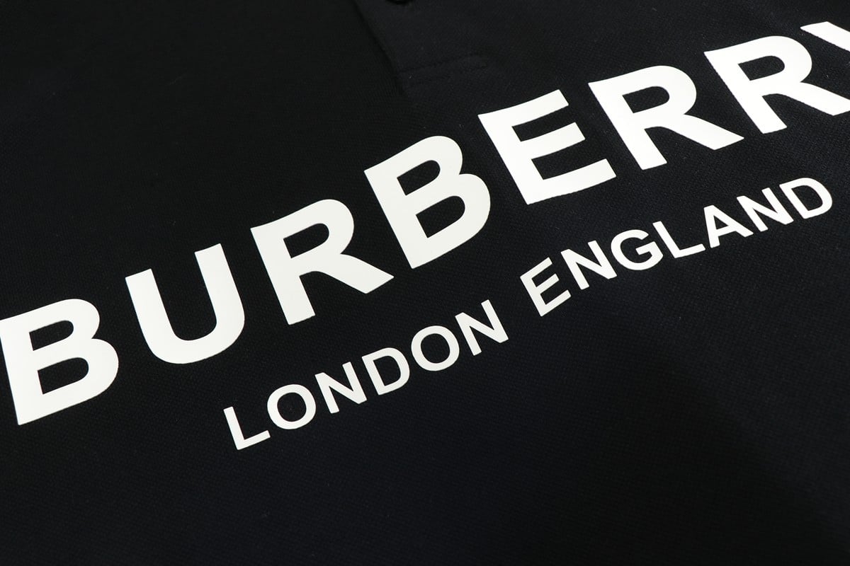 Logo Cotton Polo Shirt Black