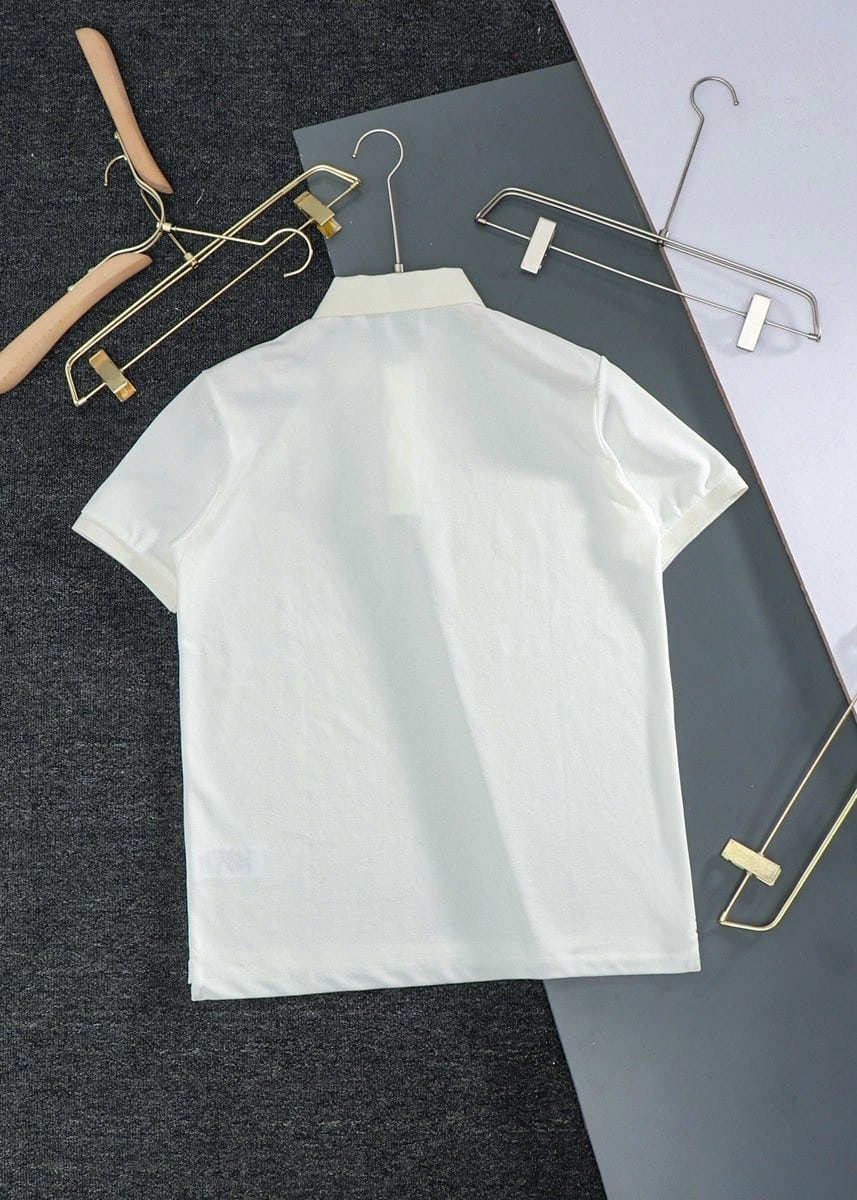 Logo Cotton Polo Shirt White