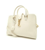 Saint Laurent YSL Leather Monogram Cabas Satchel