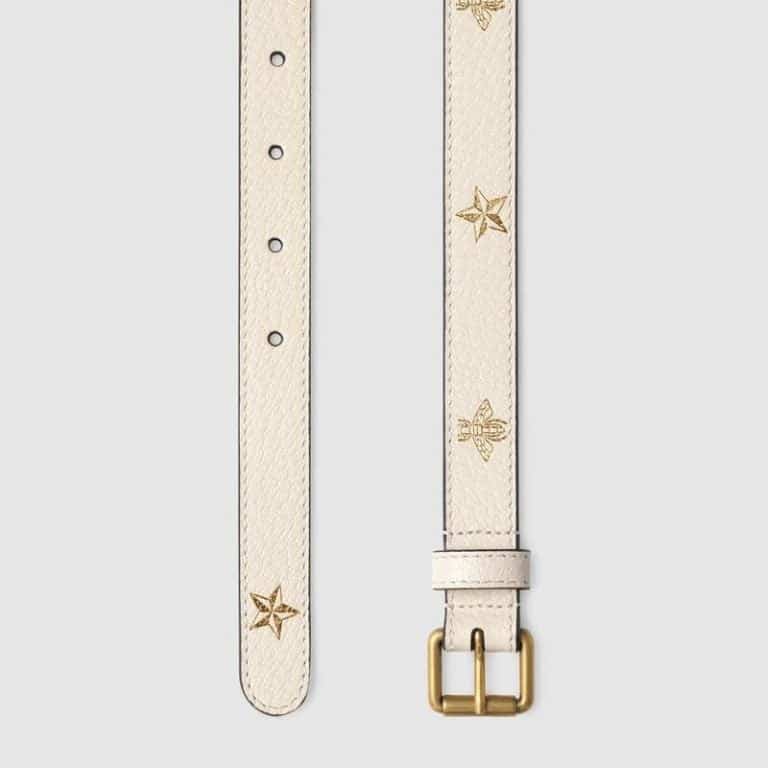 Gucci Belt with bees and stars print