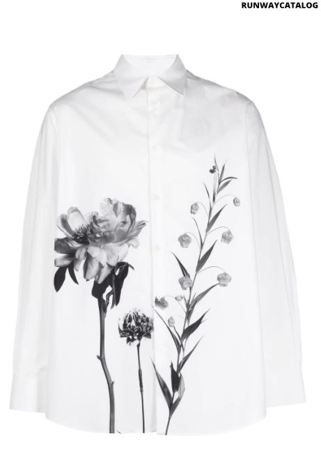 Valentino floral motif shirt