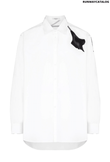 Valentino floral print detail shirt