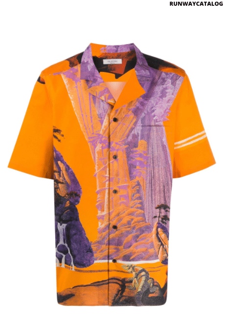 Valentino Yellow City button-up shirt