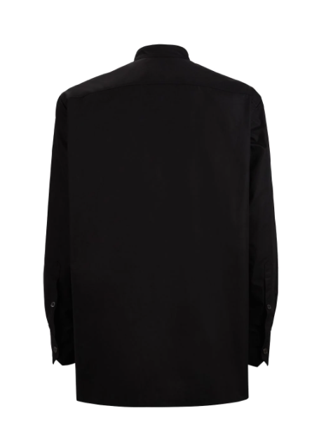 Valentino floral mesh collarless shirt