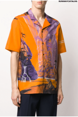 Valentino Yellow City button-up shirt